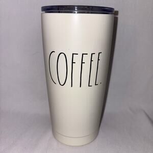 Rae Dunn “COFFEE” Double Walled Tan Coffee Container 17oz NWOT